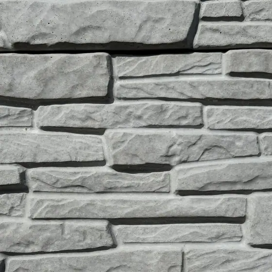 Textura Heritage Stone em betao cinzento, aproximacao