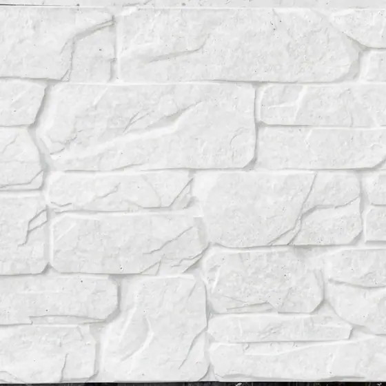 Textura River Stone branco em betao cinzento, aproximacao